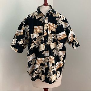 Royal Palm Mens Aloha Shirt Size Mens L 100% Cotton